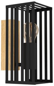 Eglo 390165 - Fali lámpa CIDRAZ 1xE27/40W/230V fekete/barna