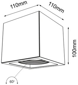 Shilo 1135 - Spotlámpa AWA 1xGU10/15W/230V fekete