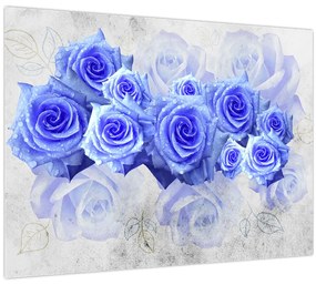 Kép - Kék rózsa (70x50 cm)