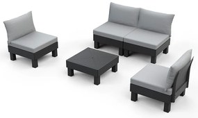 Elements III 4 személyes kerti bútor garnitúra grafit