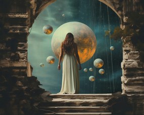 Poszter 76x60,5cm Színház a romok portálján