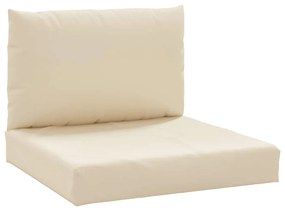 2 db bézs szövet raklapkanapé-párna