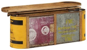 vidaXL tömör újrahasznosított fa tárolópad/tálaló 120 x 30 x 40 cm