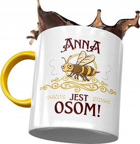 Sárga Bögre Anna Barátnőnek Ajándék Nyomtatott Fotóval