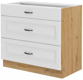 Alsó konyhaszekrény Sheila 80 D 3S BB (artisan tölgy + fehér). 1032446