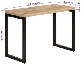 tömör mangófa étkezőasztal 110 x 50 x 76 cm