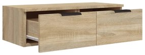 2 db sonoma tölgyszínű szerelt fa fali szekrény 68x30x20 cm