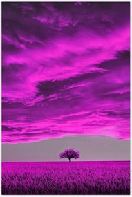 Poszterek 80x120 Lila tájkép