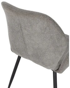 Szürke kárpitozott étkezőfotel szett 2 db-os Ansu – Marckeric