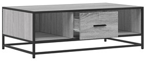 szürke sonoma szerelt fa és fém dohányzóasztal 100 x 57 x 35 cm