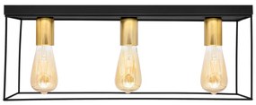 Helam Mennyezeti lámpa FINN 3xE27/15W/230V fekete/arany HE1622