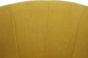 Klub fotel puffal, mustár, ROSE
