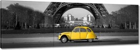 Vászonkép 150x50 Sárga Citroen Párizsban