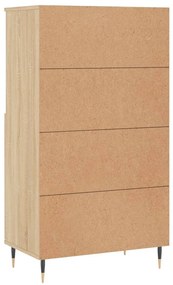 sonoma tölgyszínű szerelt fa magasszekrény 60 x 36 x 110 cm