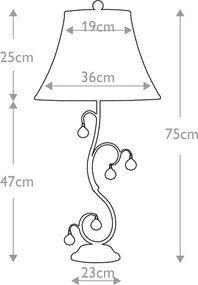 Elstead Lighting LUNETTA LUN-TL-BRONZE Asztali lámpa 1x60W/E27