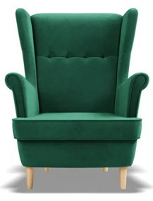 Uszak Mini fotel, bársony, zöld