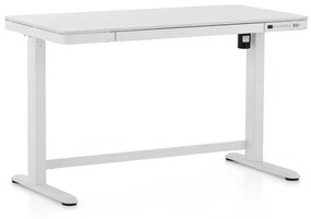 OfficeTech 2 állítható magasságú asztal, 120 x 60 cm, fehér