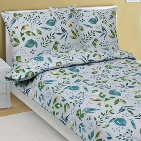 Bellatex Lupin pamut ágyneműhuzat zöld, 140 x 200 cm, 70 x 90 cm, 140 x 200 cm, 70 x 90 cm