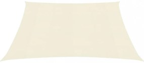 krémszínű HDPE napvitorla 160 g/m² 5 x 5 m