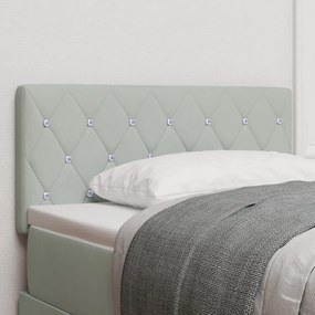 LED Fejvég Kristálygombos Tűzött Világosszürke 90 cm Velúr