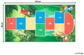 Ugróiskolás zöld gyerekszobaszőnyeg 80 x 150 cm BABADAG Beliani