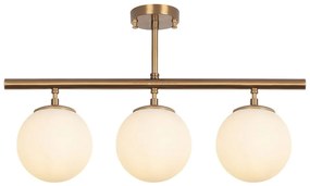 Bronzszínű mennyezeti lámpa üveg búrával ø 15 cm Atmaca – Opviq lights