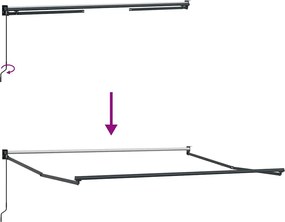 Burgundi vörös kézzel kihúzható napellenző 300 x 250 cm