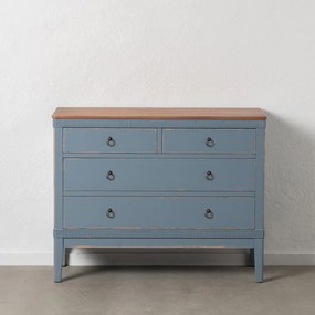 Kék jegenyefenyő alacsony komód 115x90 cm Shabby – Ixia