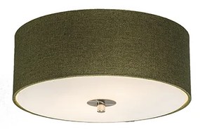 Rusztikus mennyezeti lámpa zöld 30 cm - Drum Jute