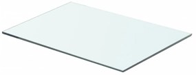 2 db átlátszó üveg paneles polc 50 x 30 cm