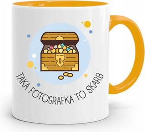 Sárga Fotós Bögre Egy Ilyen Fotós Egy Kincs, fényképes nyomtatással