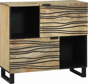 vidaXL Komód Barna 80 x 33 x 75 cm tömör mangófa