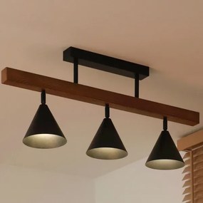 Duolla - Felületre szerelhető csillár IRONLINE 3xG9/3W/230V fenyő tölgy/fekete