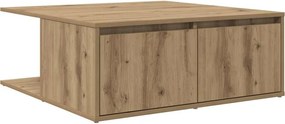 vidaXL Dohányzóasztal fiókkal kézműves tölgy 80 x 80 x 31 cm Faanyag