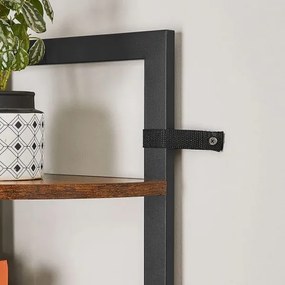 NAVARO könyvszekrény barna/fekete