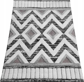 Szőnyeg 80x120 Boho Berber Hálószoba Nappaliba Szürke Krém Antracit Barna