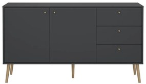 Antracitszürke alacsony komód 149x82 cm Bodo – Tvilum