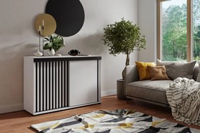 Malani 120 Tolóajtós Komód 120cm, Fehér