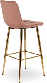 Bárszék rózsaszín bársony, ARIEL