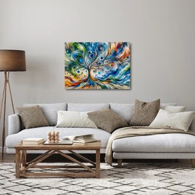 Kép – Színes energikus fa (70x50 cm)