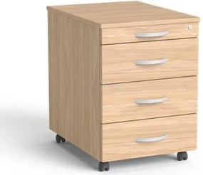 Görgős konténer, 4 fiókos, MAYAH Freedom SV-15, tölgy (IBXK15T)