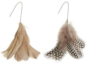 IB Laursen Drótos függő toll FEATHER DECOR barna - több színben