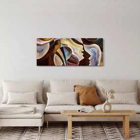Kép - Absztrakció fejek (120x50 cm)