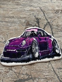 Szőnyeg Sportautó Lila 911 Autós Ajándék Szőnyeg 40 x 60cm
