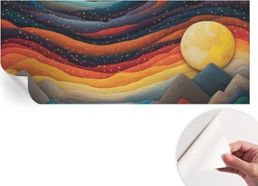 Öntapadós Dekoratív Fotótapéta Hálószobába Színes hegyek 250x104 cm