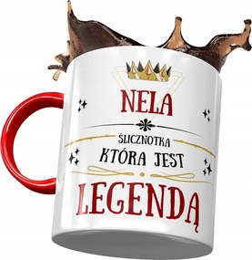 Piros Bögre Neli Feleség Barátnő Ajándék Nyomtatott Fotóval