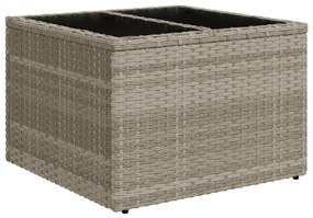 9 Darabos Kerti Étkező Szett Párnákkal Szürke Poli Rattan