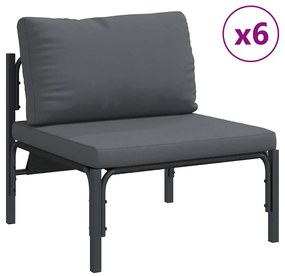 Kerti Kanapé Szett 10 pcs Antracitszürke Acél