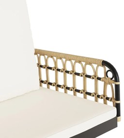 polirattan és acél hintapad párnákkal 105 x 58 x 38 cm