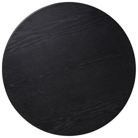 Fekete kerek dohányzóasztal ø 85 cm Siena – Unique Furniture